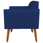 Kit 02 Poltronas Decorativas Isabella Pés Palito Madeira Sued