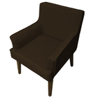 Kit 02 Poltronas Decorativas Jade Com Pés Palito Suede Marrom