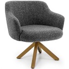 Kit 02 Poltronas Decorativas Jade Giratória Giromad Linho Mes