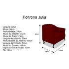 Kit 02 Poltronas Decorativas Julia A02 Suede - Amarena Móveis