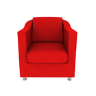 Kit 02 Poltronas Decorativas Julia Suede Vermelho Para Sala E