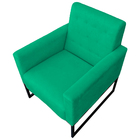 Kit 02 Poltronas Decorativas Juliete Com Base Rígida Suede Az