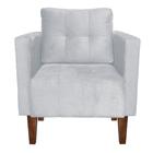 Kit 02 Poltronas Decorativas Lívia Para Sala e Recepção Suede