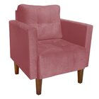 Kit 02 Poltronas Decorativas Lívia Para Sala e Recepção Suede