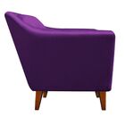 Kit 02 Poltronas Decorativas Lorena Acetinado Liso Roxo - D'R