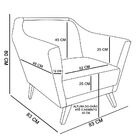 Kit 02 Poltronas Decorativas Lorena Acetinado Liso Roxo - D'R