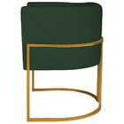 Kit 02 Poltronas Decorativas Luna Base De Ferro Dourado Linho