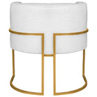 Kit 02 Poltronas Decorativas Luna Base De Ferro Dourado Sinté
