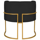 Kit 02 Poltronas Decorativas Luna Base De Ferro Dourado Sinté