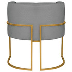 Kit 02 Poltronas Decorativas Luna Base De Ferro Dourado Sinté