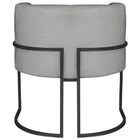 Kit 02 Poltronas Decorativas Luna Base De Ferro Preto Bouclé