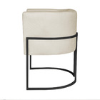 Kit 02 Poltronas Decorativas Luna Base De Ferro Preto Linho -