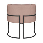 Kit 02 Poltronas Decorativas Luna Base De Ferro Preto Linho -