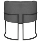 Kit 02 Poltronas Decorativas Luna Base De Ferro Preto Linho -