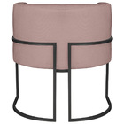 Kit 02 Poltronas Decorativas Luna Base De Ferro Preto Linho -