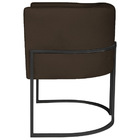 Kit 02 Poltronas Decorativas Luna Base De Ferro Preto Sintéti