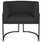 Kit 02 Poltronas Decorativas Luna Base De Ferro Preto Suede -