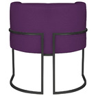 Kit 02 Poltronas Decorativas Luna Base De Ferro Preto Suede -