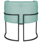 Kit 02 Poltronas Decorativas Luna Base De Ferro Preto Suede -