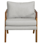 Kit 02 Poltronas Decorativas Madeira Maciça Luxo Italia Linho