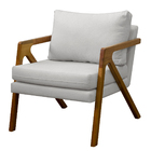 Kit 02 Poltronas Decorativas Madeira Maciça Luxo Italia Linho