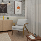 Kit 02 Poltronas Decorativas Madeira Maciça Super Luxo Itália