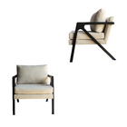 Kit 02 Poltronas Decorativas Madeira Maciça Super Luxo Mona L