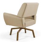 Kit 02 Poltronas Decorativas Melli Base Ka Giratória Castanho