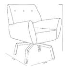 Kit 02 Poltronas Decorativas Melli Base Ka Giratória Castanho