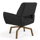 Kit 02 Poltronas Decorativas Melli Base Ka Giratória Castanho