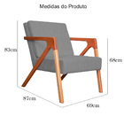 Kit 02 Poltronas Decorativas Monalisa Para Sala Linho Cores -