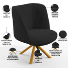 Kit 02 Poltronas Decorativas Munique D02 Base Giratória De Ma