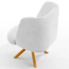 Kit 02 Poltronas Decorativas Munique D02 Base Giratória De Ma