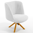 Kit 02 Poltronas Decorativas Munique D02 Base Giratória De Ma