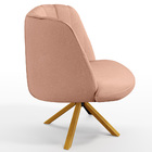 Kit 02 Poltronas Decorativas Munique D02 Base Giratória De Ma