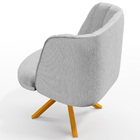 Kit 02 Poltronas Decorativas Munique D02 Base Giratória De Ma