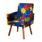 Kit 02 Poltronas Decorativas Nina Corino Estampado Quebra Cab