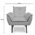 Kit 02 Poltronas Decorativas Opala Suede Azul Turquesa - Meul