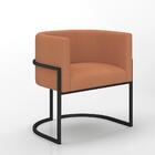 Kit 02 Poltronas Decorativas Oregon Preto Fosc/terracot - M.