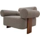 Kit 02 Poltronas Decorativas Orgânica Sala Living Pés Madeira