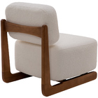 Kit 02 Poltronas Decorativas Orgânica Sala Living Pés Madeira