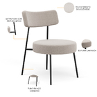 Kit 02 Poltronas Decorativas Para Sala De Estar Base Fixa Lon