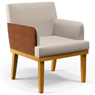 Kit 02 Poltronas Decorativas Para Sala De Estar Beatriz W01 L