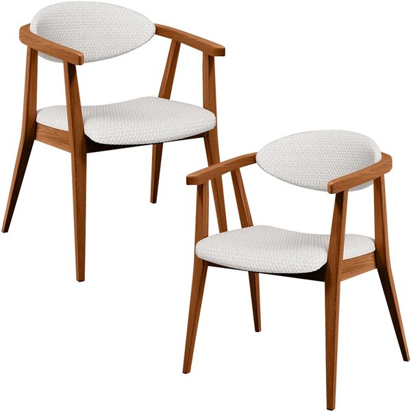 Kit 02 Poltronas Decorativas Para Sala De Estar Cecília L02 B