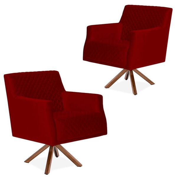 Kit 02 Poltronas Decorativas Para Sala De Estar Diva D02 Tres