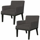 Kit 02 Poltronas Decorativas Para Sala De Estar E Recepção Be