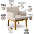 Kit 02 Poltronas Decorativas Para Sala De Estar E Recepção Be