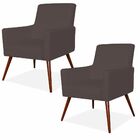 Kit 02 Poltronas Decorativas Para Sala De Estar E Recepção Ma
