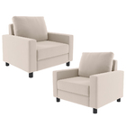 Kit 02 Poltronas Decorativas Para Sala De Estar E Recepção Ma