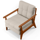 Kit 02 Poltronas Decorativas Para Sala De Estar Encosto Ripad